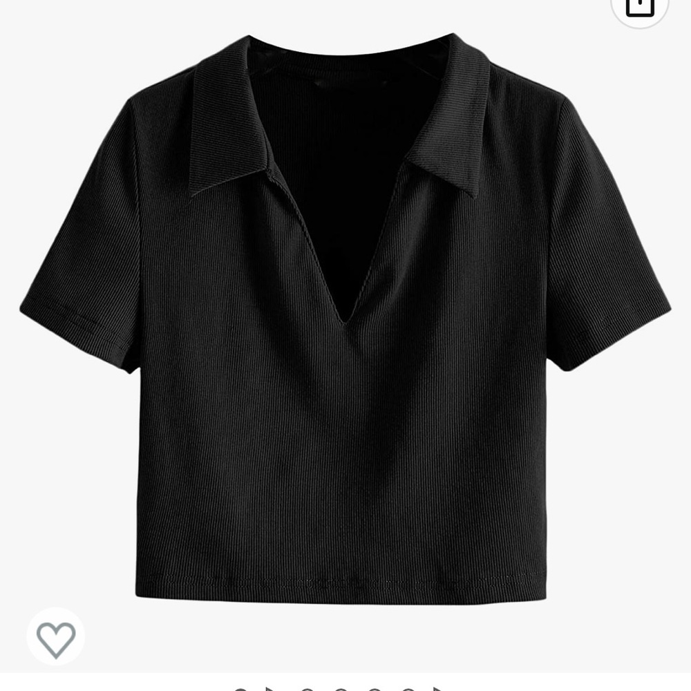 Black Small Crop Top